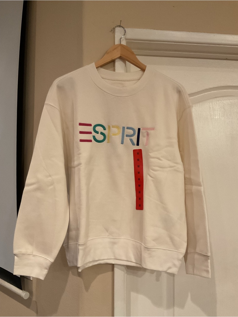 Esprit Retro 80’s Cream Crewneck Sweatshirt M, L, XL, XXLNWT - Picture 2 of 8